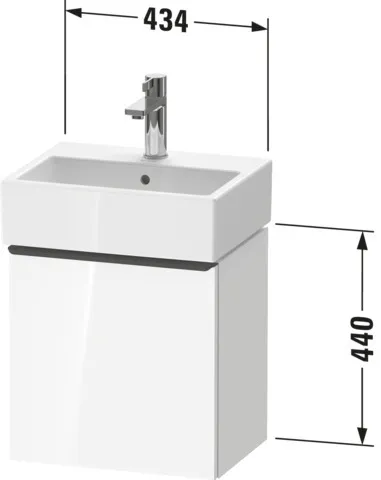 Duravit Waschtischunterschrank wandhängend „D-Neo“ 43,4 × 44 × 32,2 cm in Nussbaum Dunkel