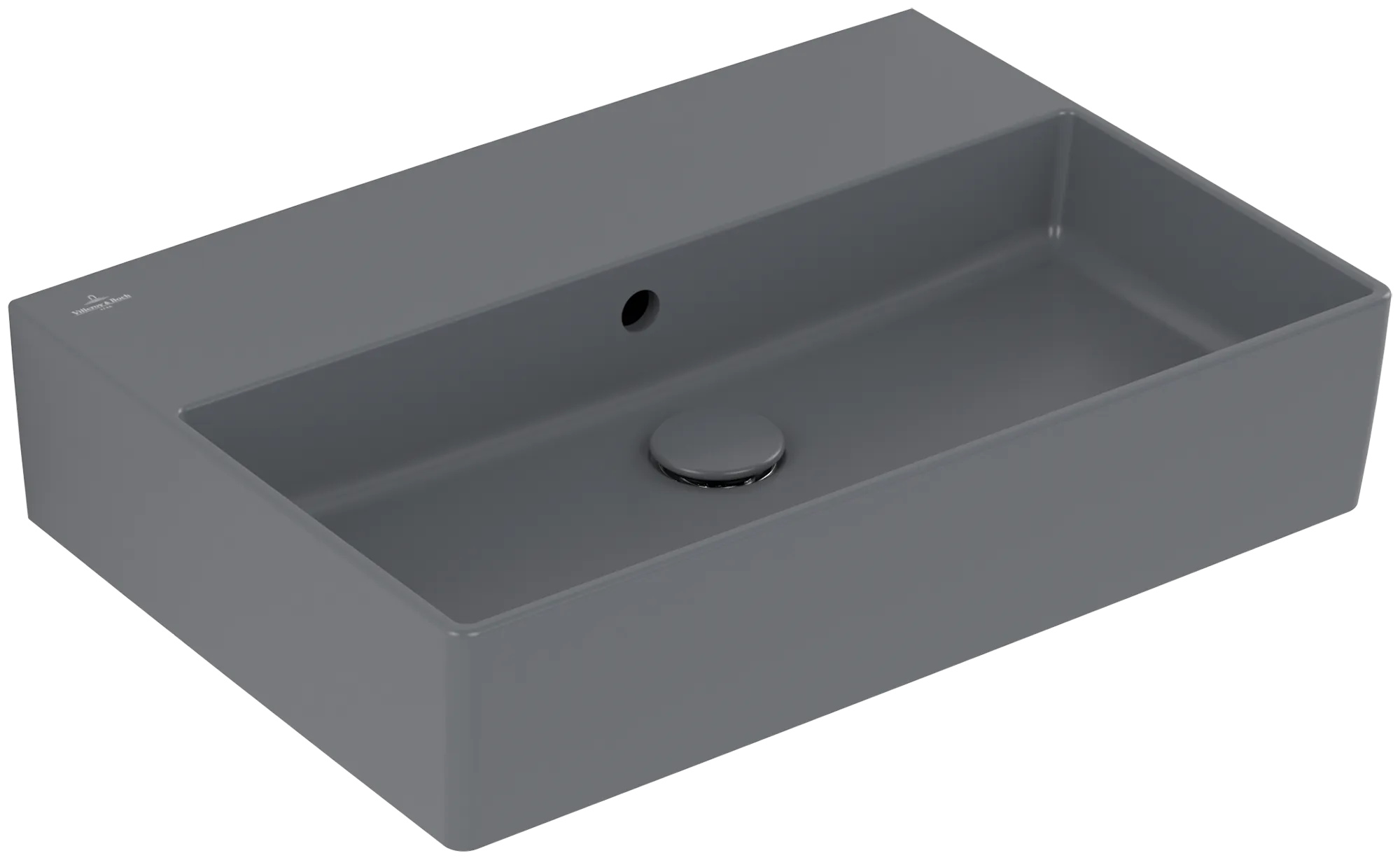 Villeroy & Boch Wandwaschtisch aus TitanCeram „Memento 2.0“ 600 × 420 × 135 mm, ohne Hahnlochbohrung in Graphite Villeroy & Boch Wandwaschtisch aus TitanCeram „Memento 2.0“ 600 × 420 × 135 mm, ohne Hahnlochbohrung in Graphite