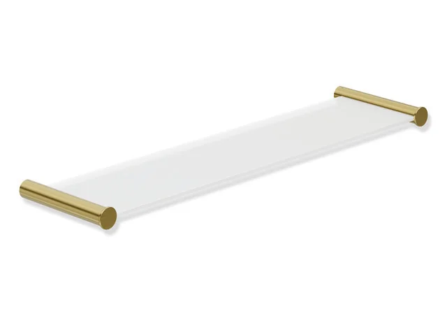 HEWI Ablage System 162, Edelstahl PVD, Glasplatte gold gebürstet, 450 mm x 122 mm