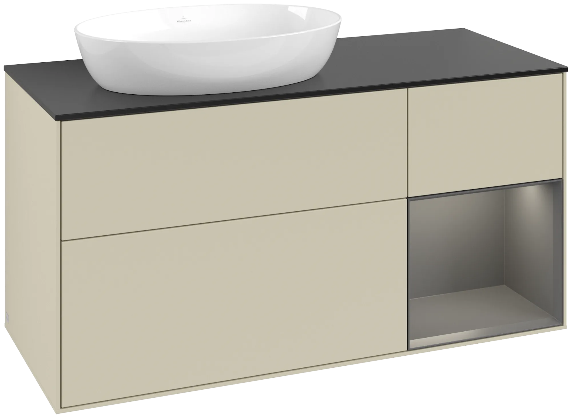 Villeroy & Boch Finion Waschbeckenunterschrank FA5, 1200x603x501mm, links, mit LED-Beleuchtung