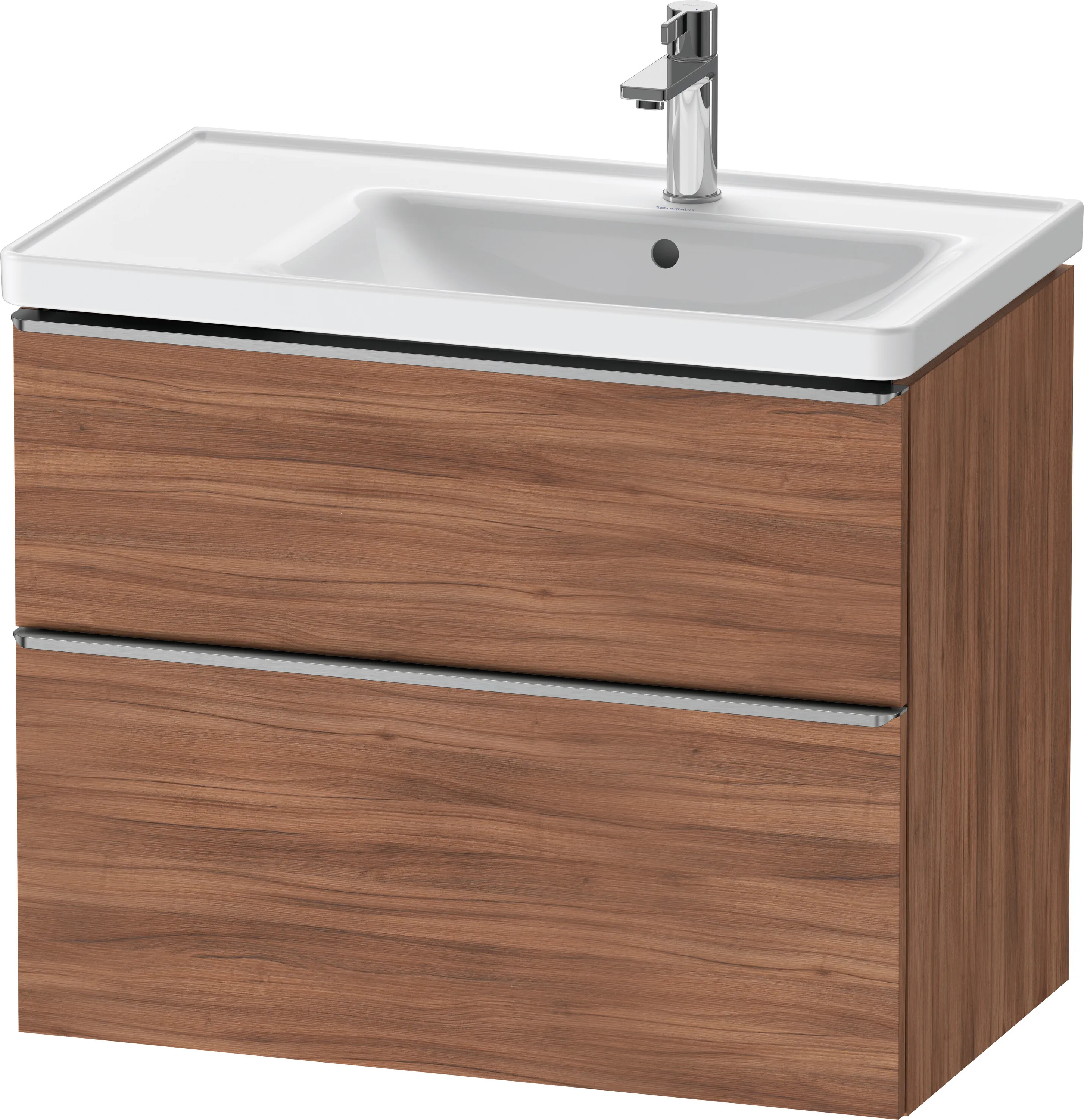 Duravit Waschtischunterschrank wandhängend „D-Neo“ 78,4 × 62,5 × 45,2 cm Nussbaum Natur