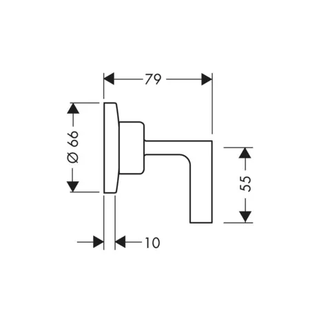 Hansgrohe AXOR Citterio Absperrventil Unterputz mit Hebelgriff, Chrom Hansgrohe AXOR Citterio Absperrventil Unterputz mit Hebelgriff, Chrom