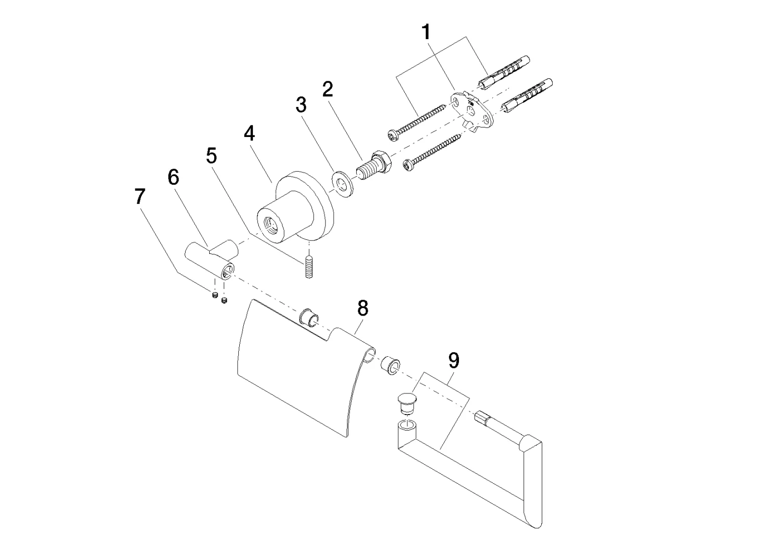 Papierrollenhalter mit Deckel TARA Chrom 83510892