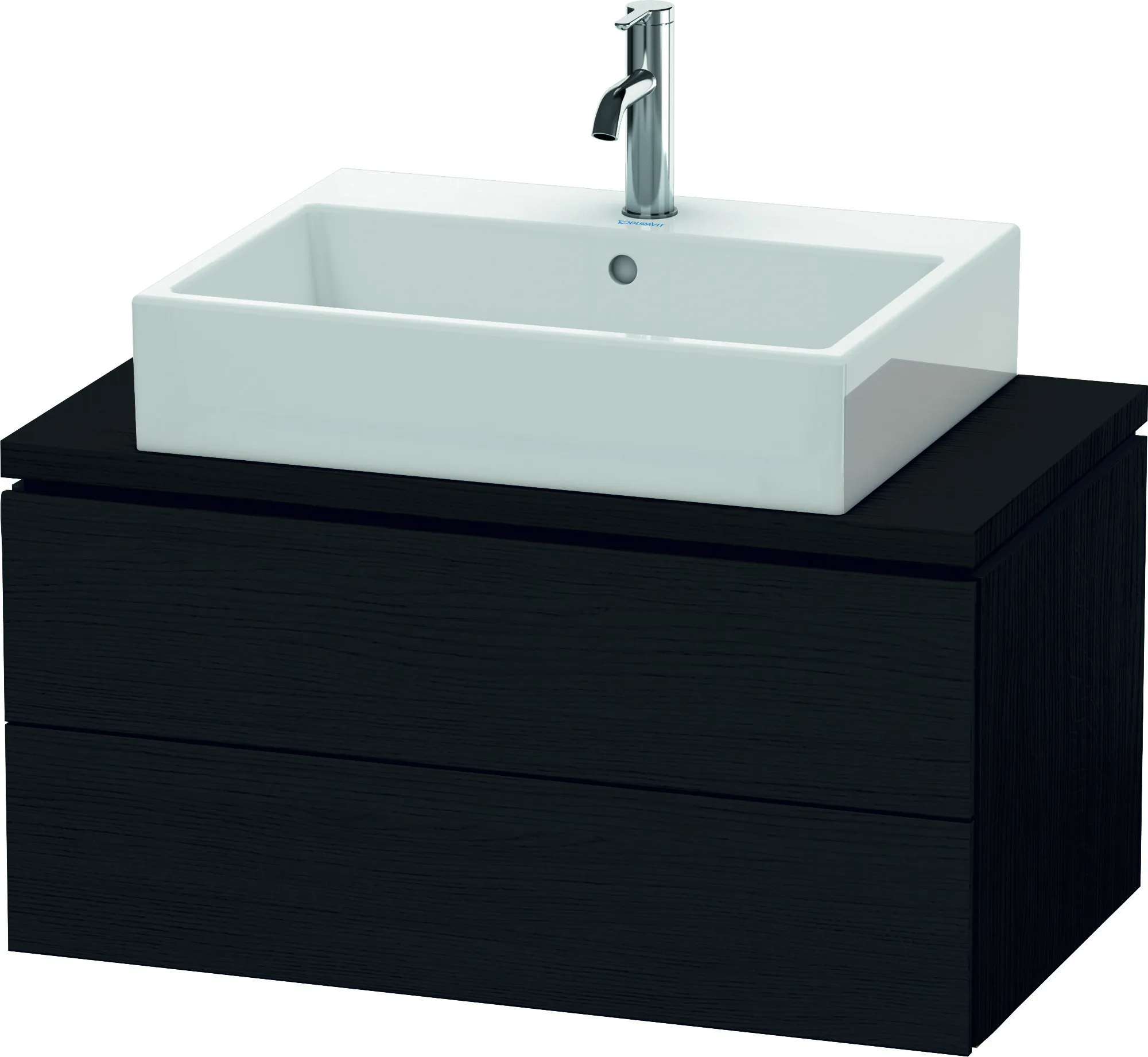 Duravit Waschtischunterschrank wandhängend „L-Cube“ 82 × 40 × 47,7 cm Eiche Schwarz Duravit Waschtischunterschrank wandhängend „L-Cube“ 82 × 40 × 47,7 cm Eiche Schwarz