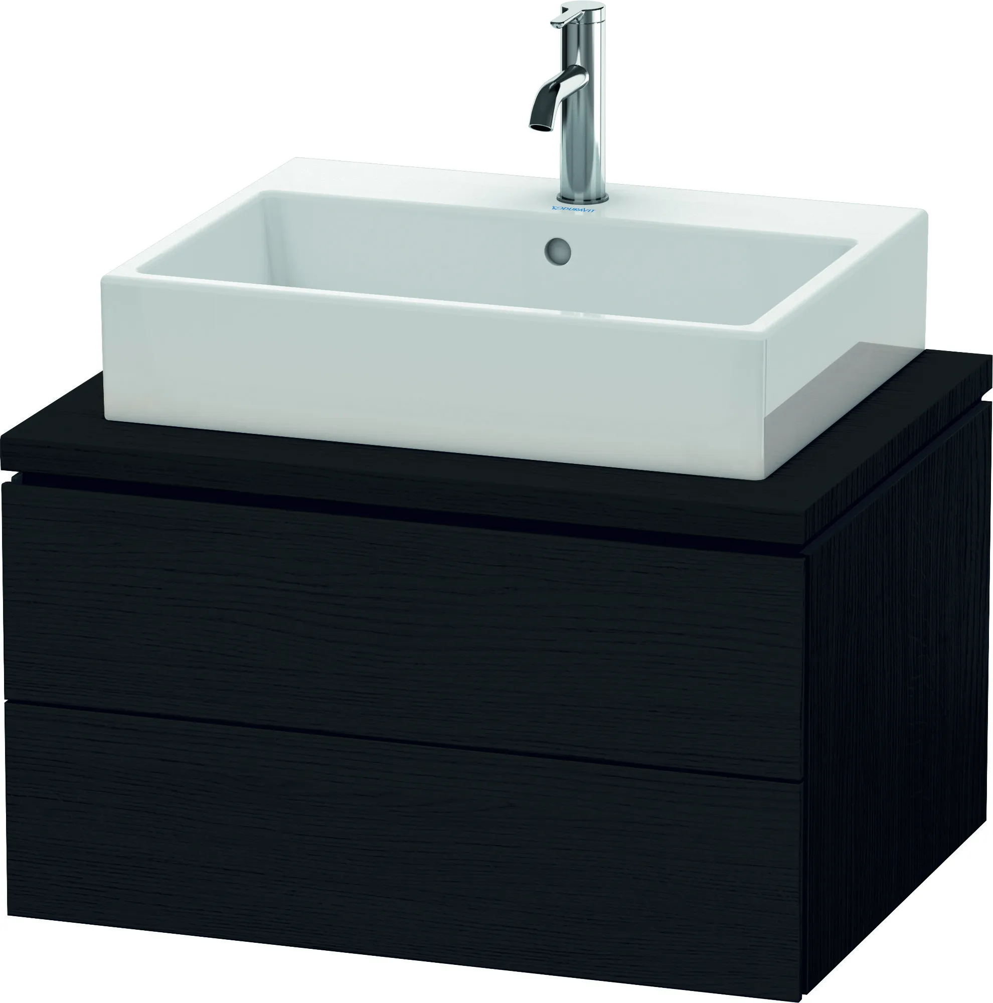 Duravit Waschtischunterschrank wandhängend „L-Cube“ 72 × 40 × 54,7 cm Eiche Schwarz