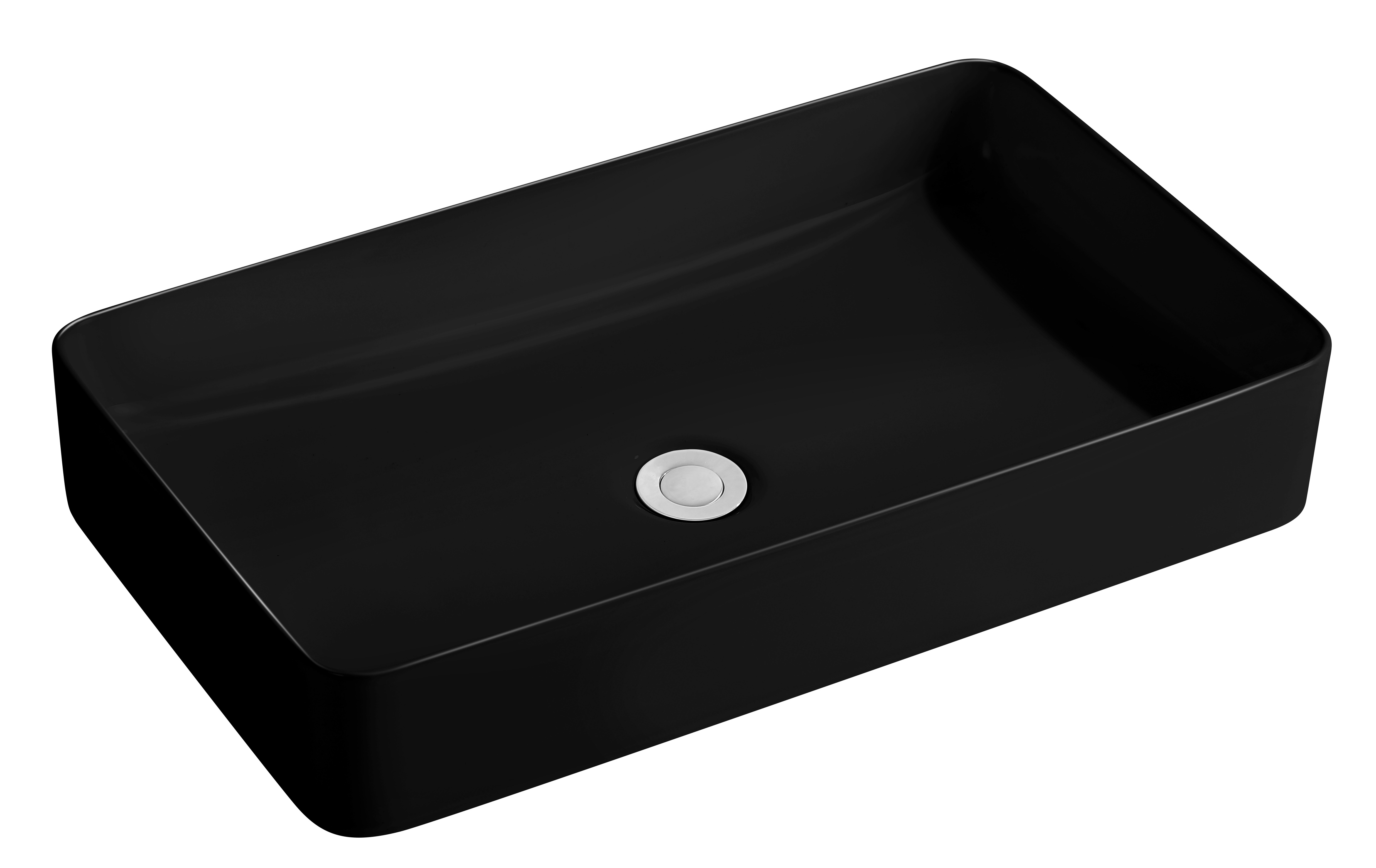 Aufsatzwaschtisch AqvaCeramica "SlimRim" - 605 × 350 mm - Höhe 110 mm - ohne Überlauf - mattschwarz Aufsatzwaschtisch AqvaCeramica "SlimRim" - 605 × 350 mm - Höhe 110 mm - ohne Überlauf - mattschwarz