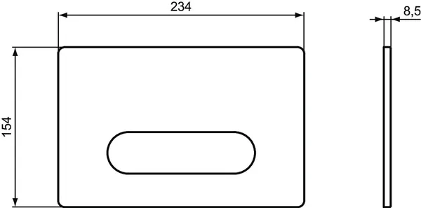 Betätigungsplatte M4 Oleas, mechanische Auslösung, Chrom Betätigungsplatte M4 Oleas, mechanische Auslösung, Chrom