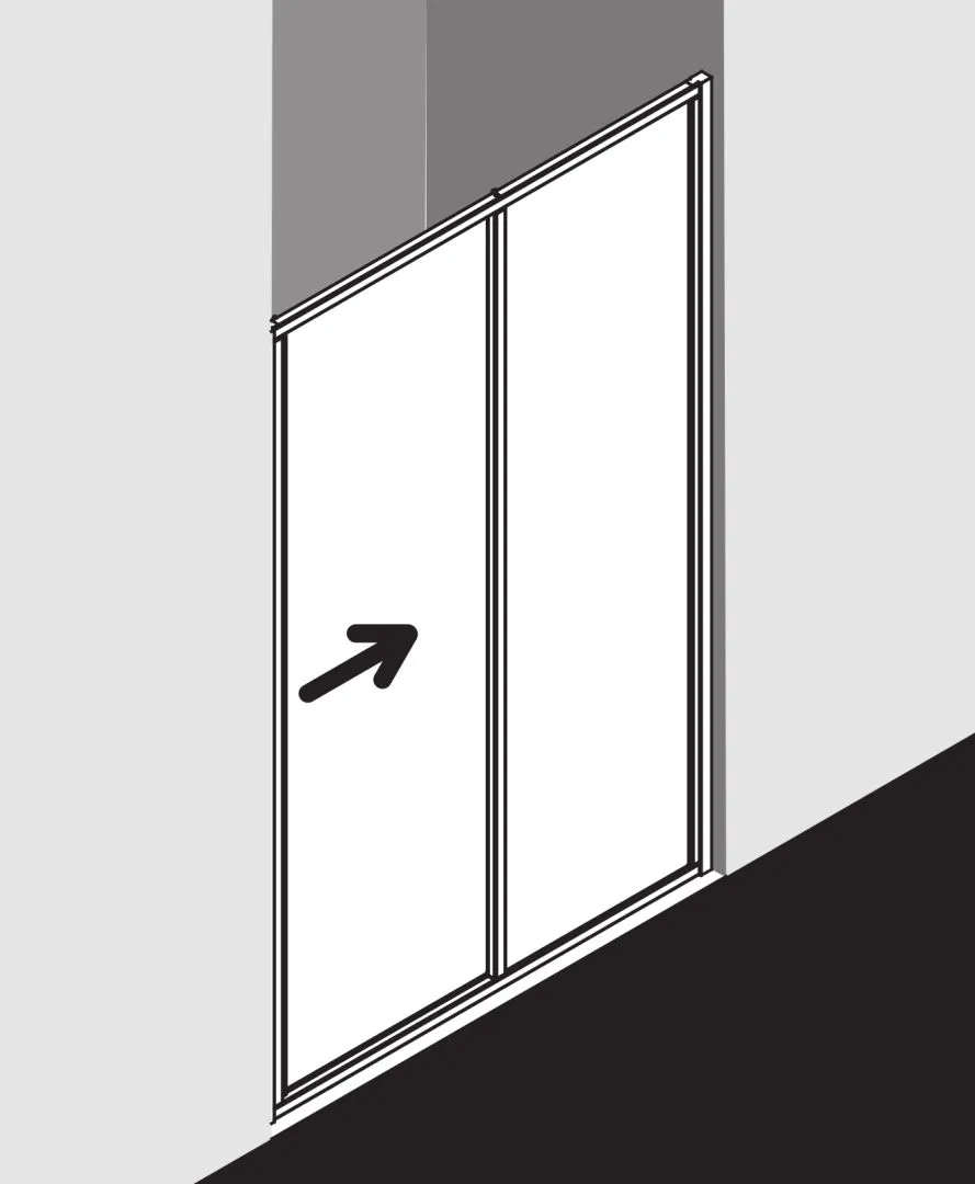 Kermi Duschdesign IBIZA 2000 ST2, 1750x1100 mm, Silber Mattglanz