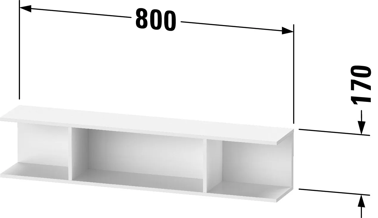 Duravit Wandregal „Ketho.2“ 80 × 17 × 15 cm in Graphit Supermatt Duravit Wandregal „Ketho.2“ 80 × 17 × 15 cm in Graphit Supermatt