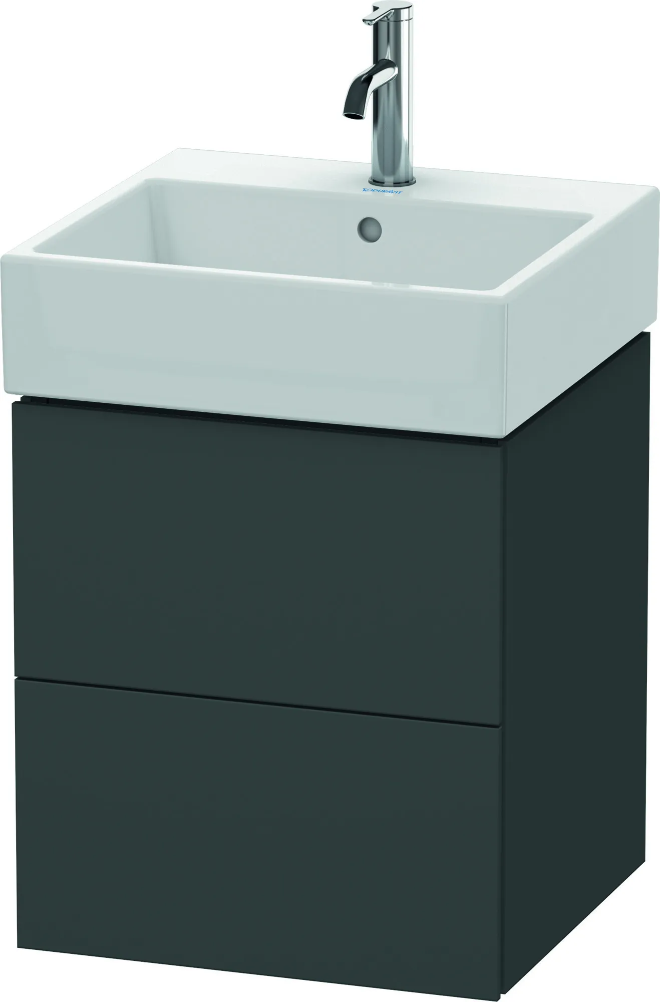 Duravit Waschtischunterschrank wandhängend „L-Cube“ 48,4 × 54,4 × 45,9 cm Graphit Matt Duravit Waschtischunterschrank wandhängend „L-Cube“ 48,4 × 54,4 × 45,9 cm Graphit Matt