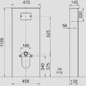 SANIT Verkleidung INEO SOLO Wand-WC schwarz