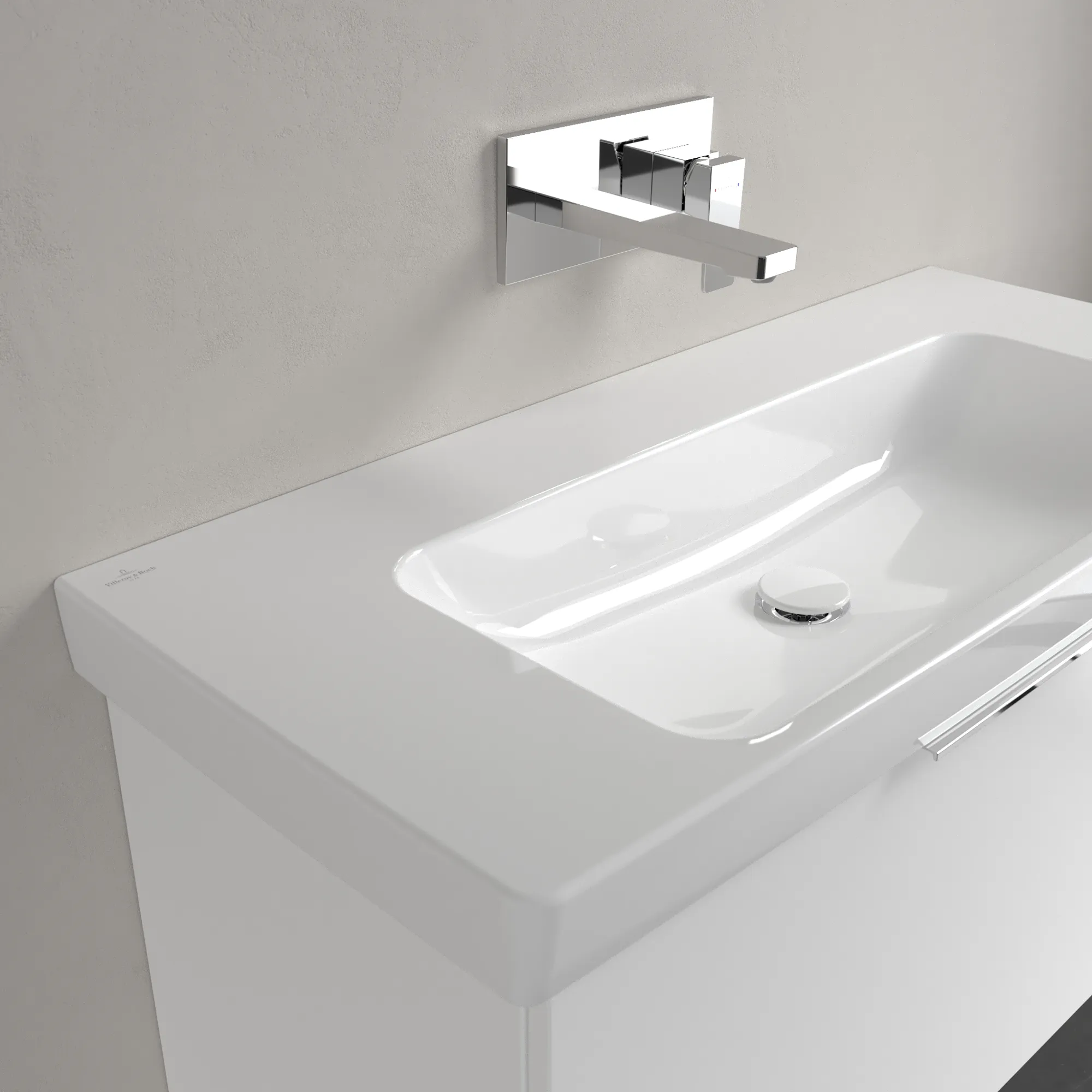 Villeroy & Boch Waschbecken „Architectura“ 1000 × 460 × 165 mm, ohne Hahnlochbohrung, für Becken mittig