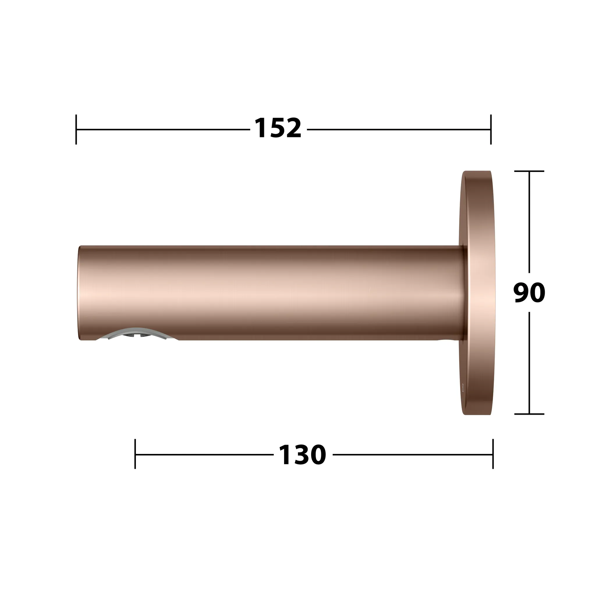 IXMO Wanneneinlauf DN15 Ausladung 130 mm Rotgold gebürstet rund IXMO Wanneneinlauf DN15 Ausladung 130 mm Rotgold gebürstet rund