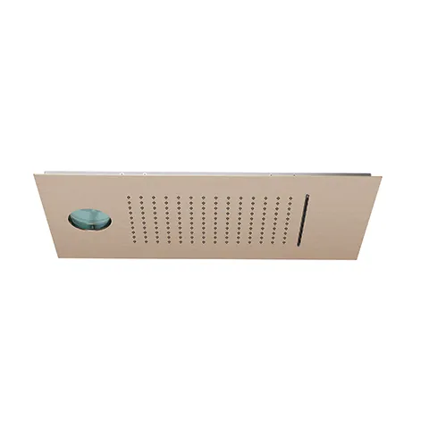 Kludi-ASANA Kopfbrause 60x30 cm, Waterfall, SummerRain/AmbienceLight, Brushed Bronze