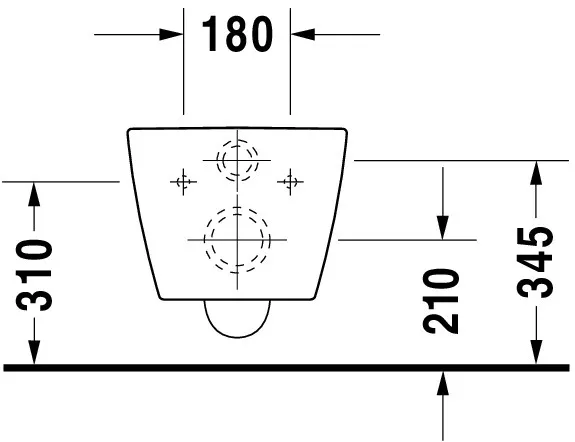 Duravit Wand-Tiefspül-WC inkl. WC-Sitz „ME by Starck“ 37,35 × 57 × 39,5 cm, Befestigung sichtbar Duravit Wand-Tiefspül-WC inkl. WC-Sitz „ME by Starck“ 37,35 × 57 × 39,5 cm, Befestigung sichtbar