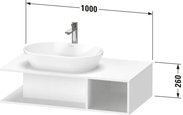 Duravit Waschtischunterschrank wandhängend „D-Neo“ 100 × 26 × 55 cm Eiche Marmoriert Duravit Waschtischunterschrank wandhängend „D-Neo“ 100 × 26 × 55 cm Eiche Marmoriert
