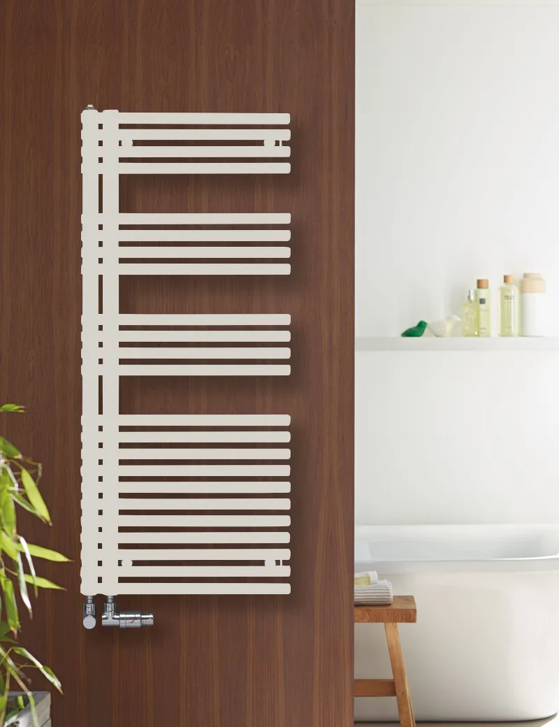 Zehnder Badheizkörper Forma LF/LFA/LFE Design-HK Asym, rechts, 50 mm, RAL 7047