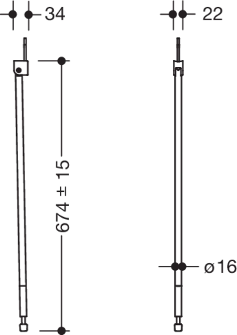 HEWI Bodenstütze „Serie 802 LifeSystem“ in Signalweiß glänzend