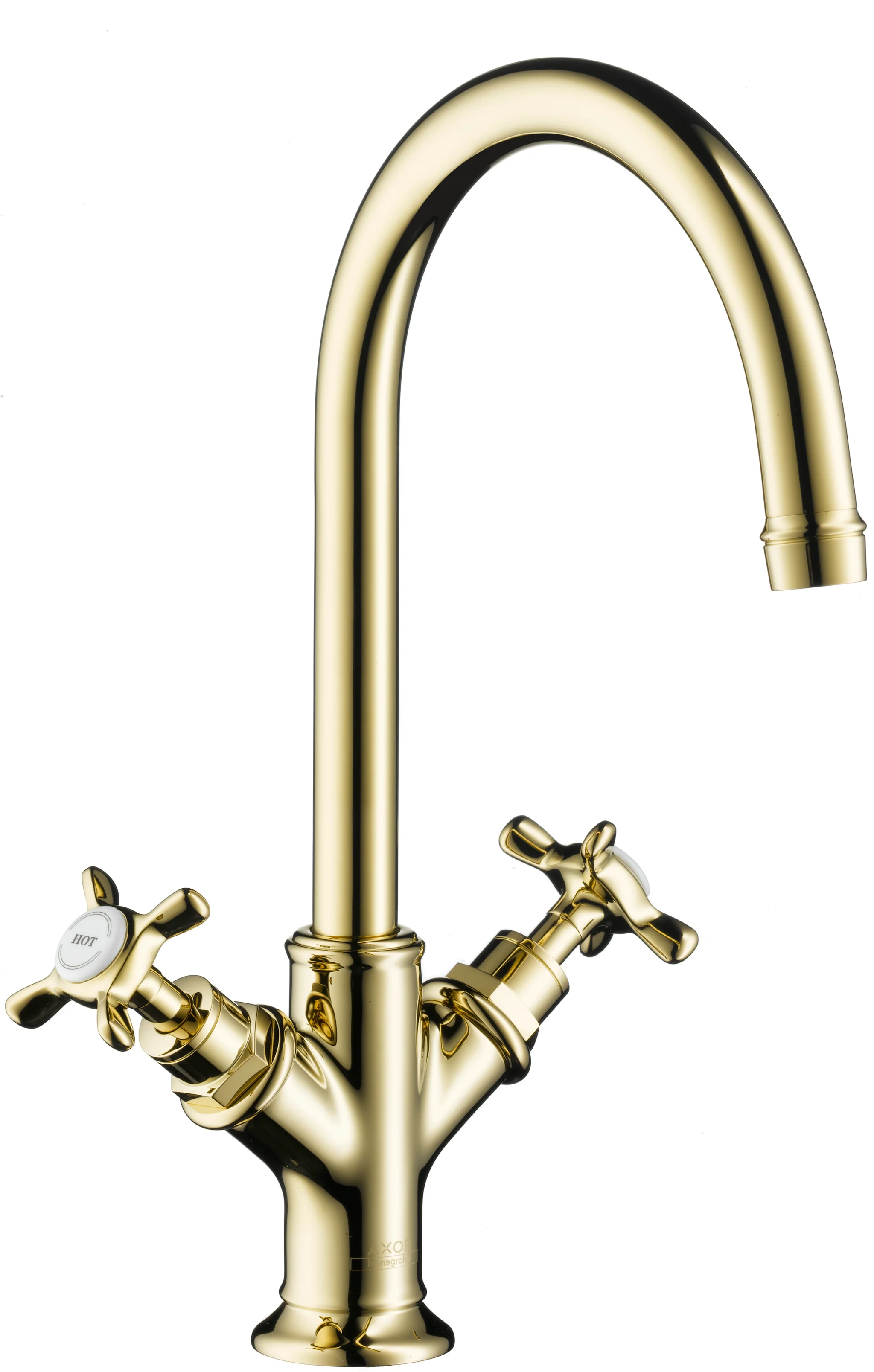 Hansgrohe AXOR Montreux 2-Griff Waschtischarmatur Chrom, ComfortZone 210, Ausladung 175 mm, Auslaufhöhe 211 mm, Kreuzgriff, Laminarstrahl, max. Durchfluss 5 l/min