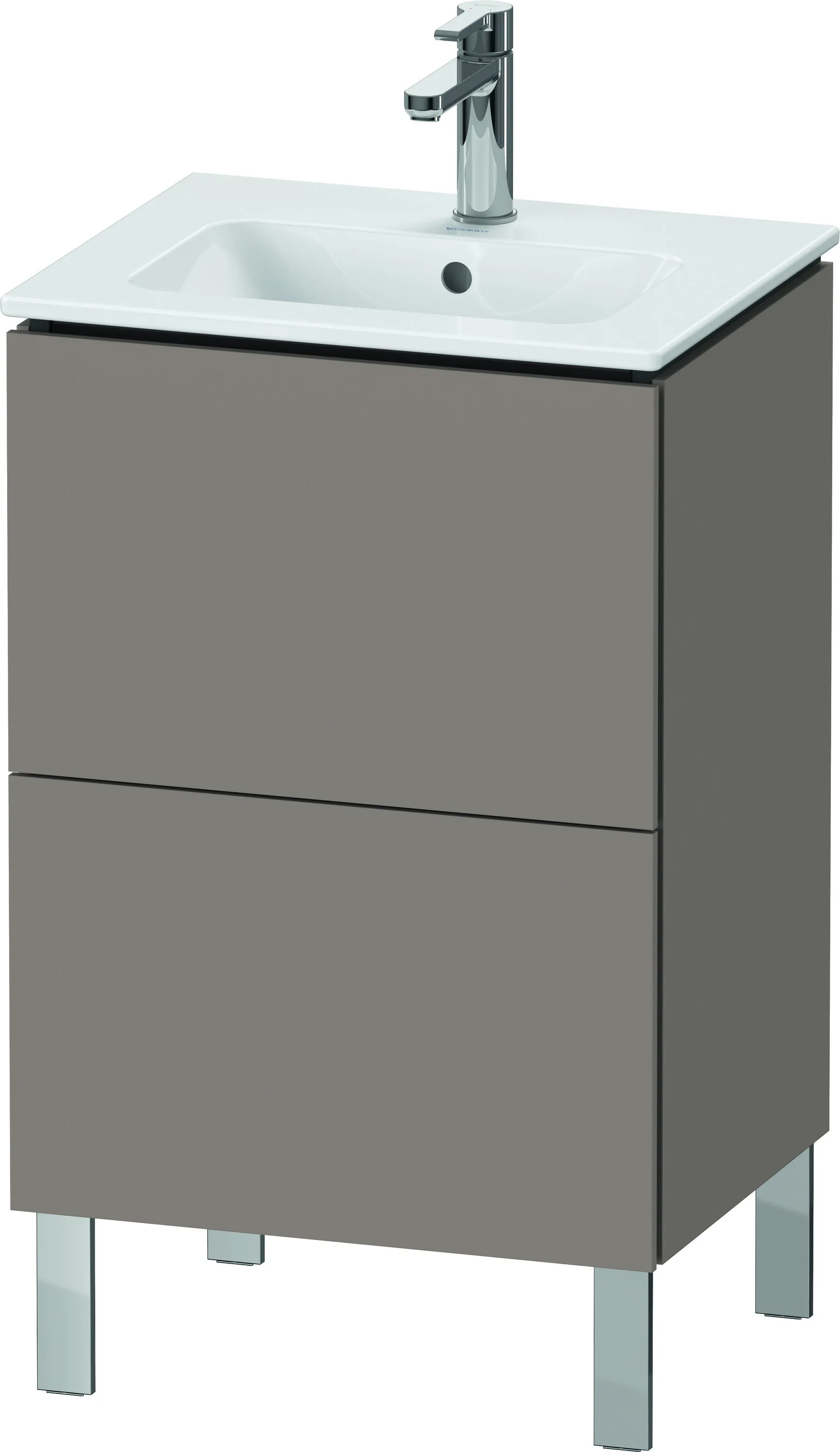 Duravit Waschtischunterschrank bodenstehend „L-Cube“ 52 × 70,4 × 42,1 cm Basalt Matt Duravit Waschtischunterschrank bodenstehend „L-Cube“ 52 × 70,4 × 42,1 cm Basalt Matt