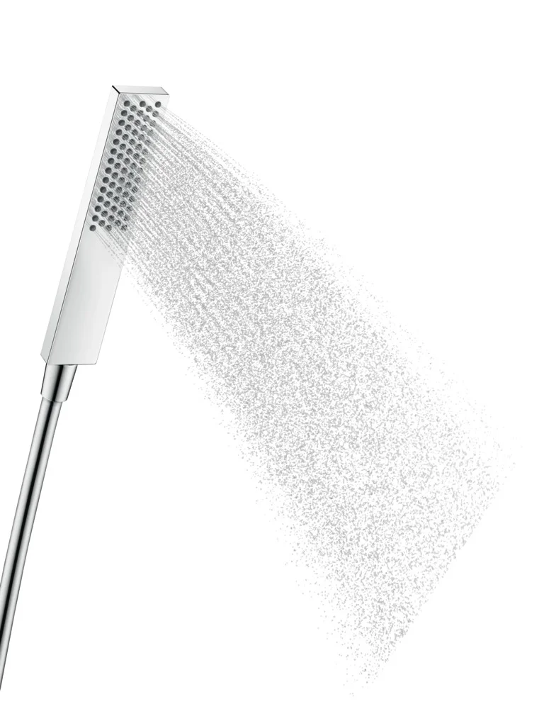 Hansgrohe Pulsify E Stabhandbrause 1jet EcoSmart, Chrom, 100 x 25 mm, max. Durchfluss 8 l/min, QuickClean, für Durchlauferhitzer geeignet