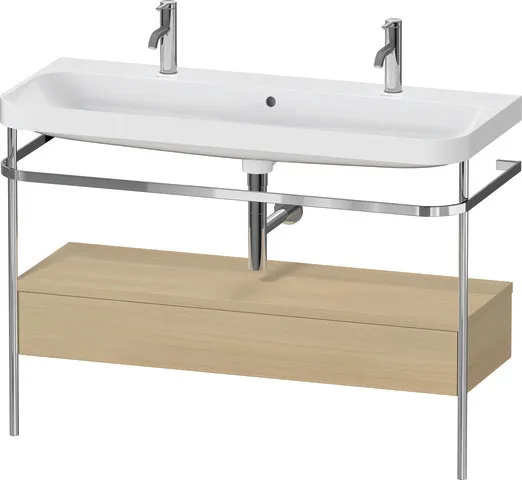 Duravit Waschtischunterschrank c-shaped Set mit Metallkonsole und Schubkasten „Happy D.2 Plus“ 117,5 × 85 × 49 cm