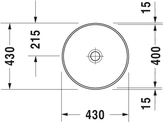 Einbauwaschtisch Architec 400 mm EB v.unten, ohne ÜL, ohne HLB, weiß