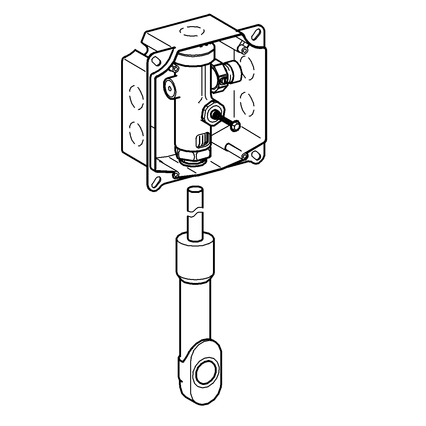 Druckspüler für WC 37153, DN 20, Wandeinbau, Vorabsperrung, 6-9l einstellbar