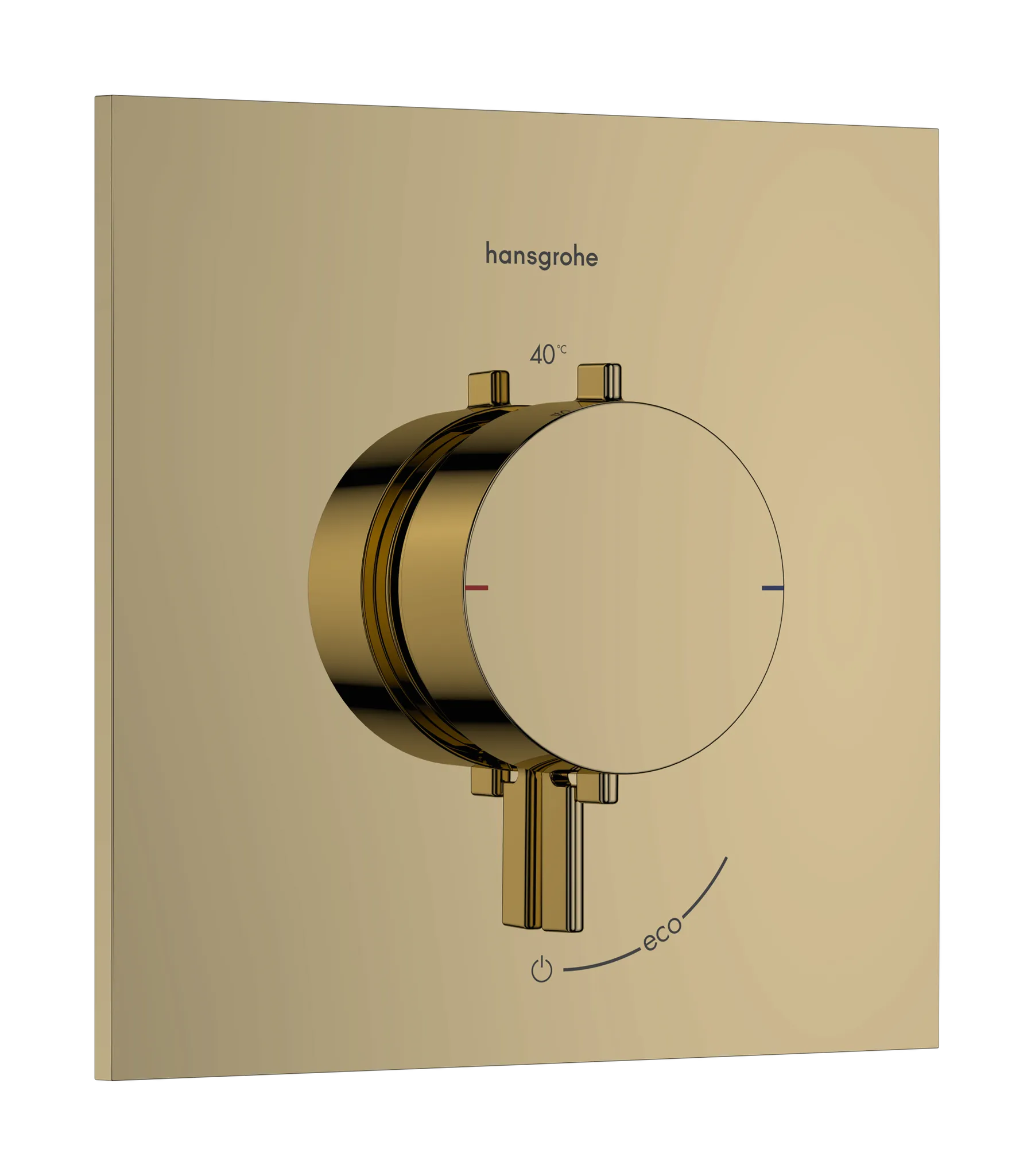 Hansgrohe Ecostat Comfort E Thermostat Unterputz für 1 Verbraucher, Polished Gold Optic