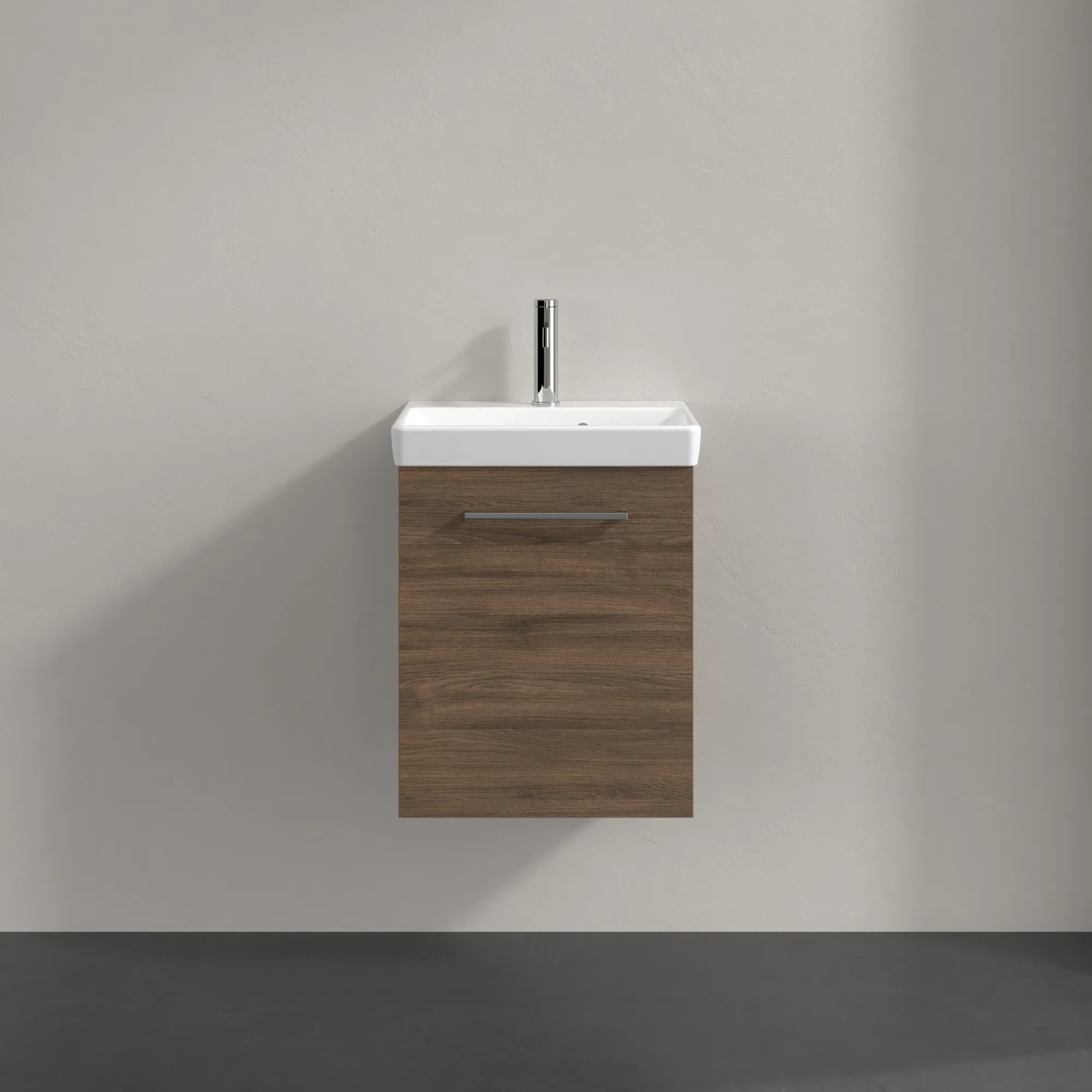 Villeroy & Boch Waschtischunterschrank mit Tür „Avento“ für Schrankwaschtisch 43 × 51,4 × 35,2 × 35,2 cm Arizona Oak, Anschlag rechts, Soft Closing, 1 Tür