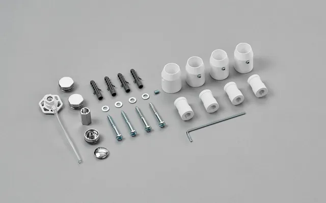 Zehnder Montageset für „Subway“ in chrom Zehnder Montageset für „Subway“ in chrom