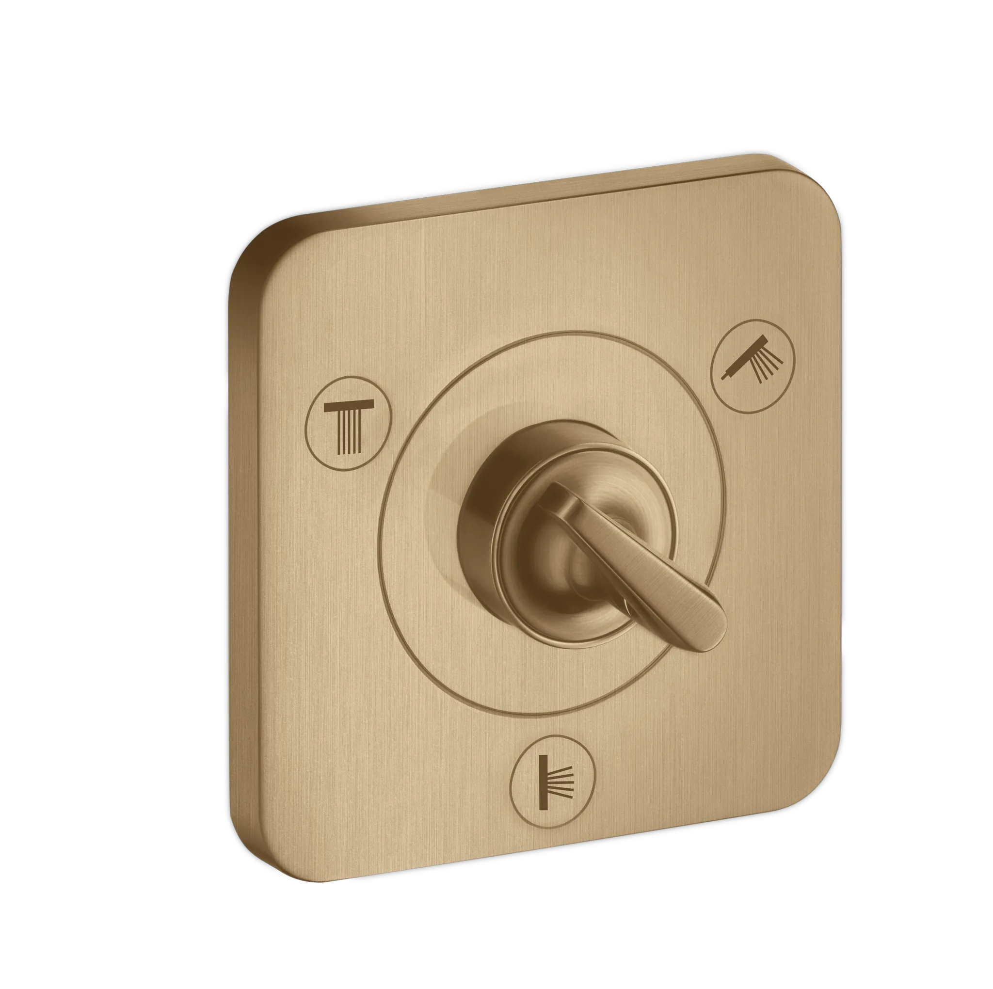 Hansgrohe AXOR Citterio E Ab- und Umstellventil Trio/ Quattro 120⁄120 Unterputz, Brushed Bronze