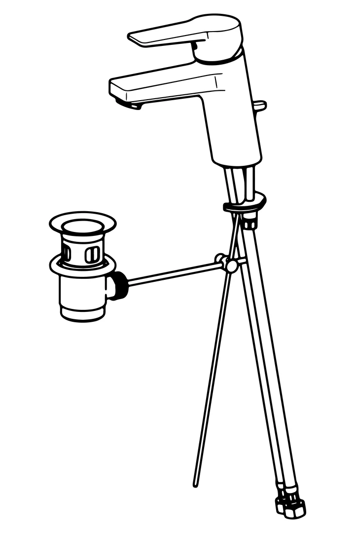 HansaTWIST Waschtischarmatur Einhebelmischer HansaTWIST 0909 Chrom DN15