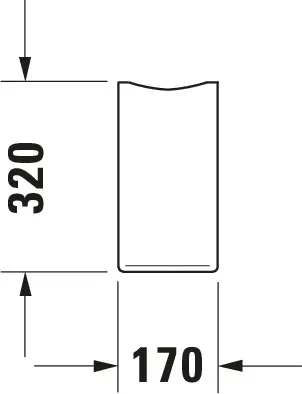 Halbsäule Starck 3 für 030065/60/55 u.030480/70/10 weiß