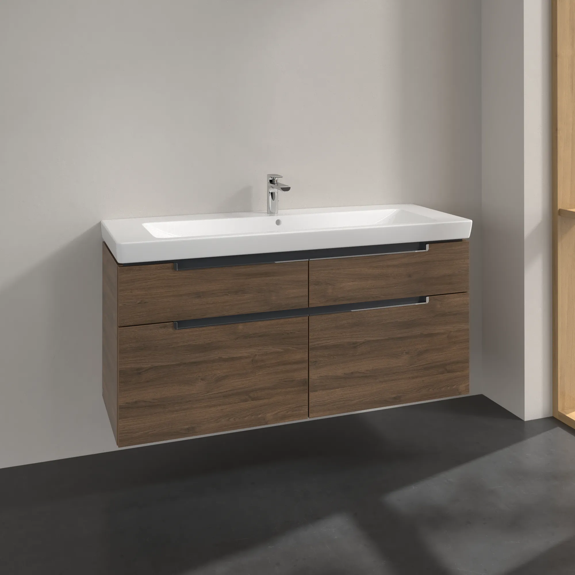 Villeroy & Boch Waschtischunterschrank „Subway 2.0“ 128,7 × 59 × 44,9 × 44,9 cm Arizona Oak, mittig, ohne Beleuchtung Villeroy & Boch Waschtischunterschrank „Subway 2.0“ 128,7 × 59 × 44,9 × 44,9 cm Arizona Oak, mittig, ohne Beleuchtung