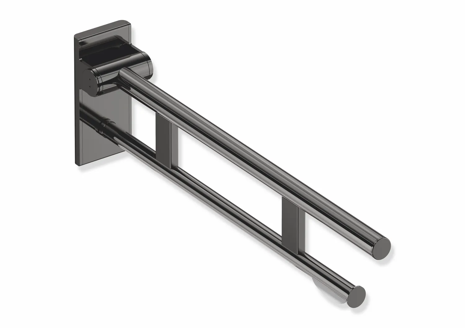 Mobiler Stützklappgriff Duo, Design A des Systems 900, Edelstahl, PVD, Ausladung 700 mm, mit WC-Papierhalter, in Farbe CK (messing glänzend) Mobiler Stützklappgriff Duo, Design A des Systems 900, Edelstahl, PVD, Ausladung 700 mm, mit WC-Papierhalter, in Farbe CK (messing glänzend)