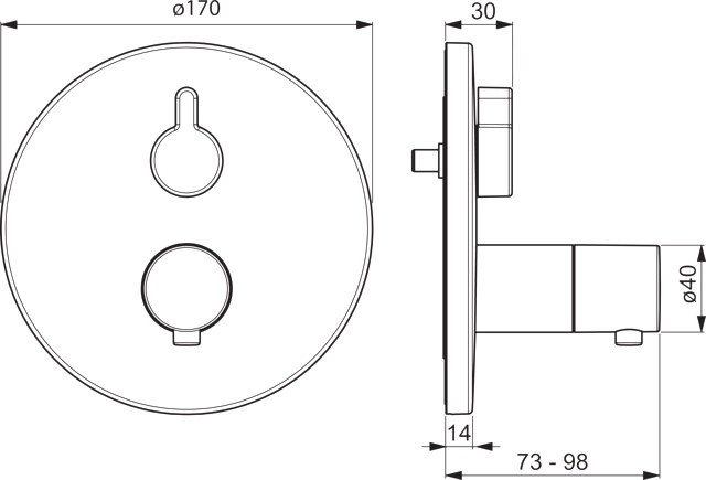 HansaVAROX Wannen- und Brausearmatur Fertigmontageset für Wanne/Brause HansaVAROX PRO 4058 Rosette rund Chrom HansaVAROX Wannen- und Brausearmatur Fertigmontageset für Wanne/Brause HansaVAROX PRO 4058 Rosette rund Chrom