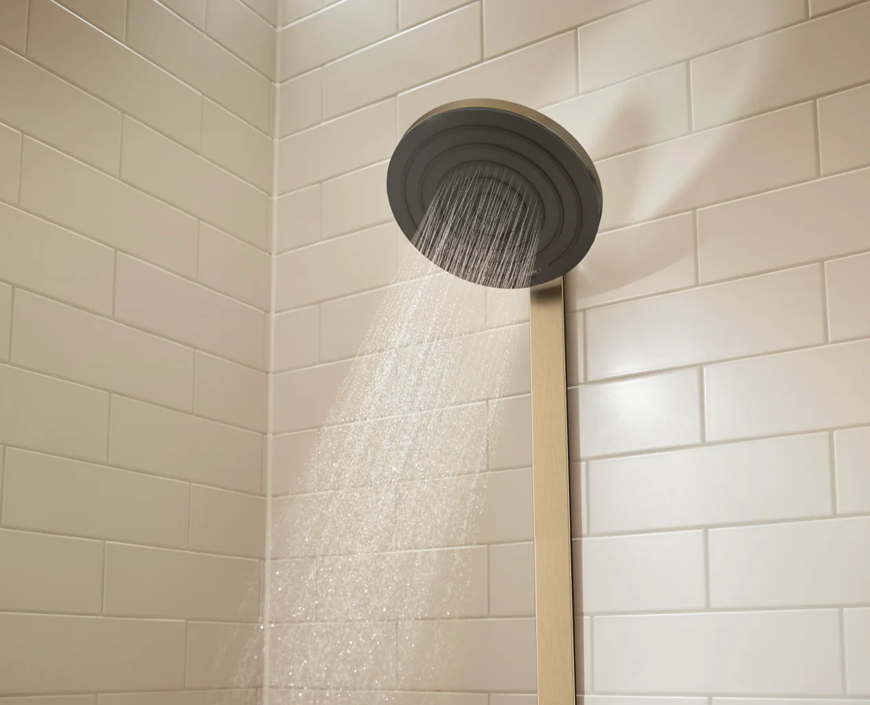 Hansgrohe Pulsify S Showerpipe 260 2jet mit Brausethermostat Aufputz BBR, Brushed Bronze, 233 mm Brausearmlänge, 48 mm Brausestangenbreite