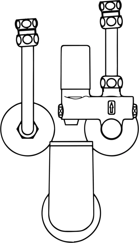 Hansa Regelventil für 1 oder 2 Rohrsysteme Hansa 6320, Wandmontage