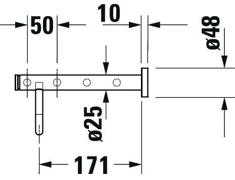 Handtuchablage D-Code 630 × 220 mm chrom