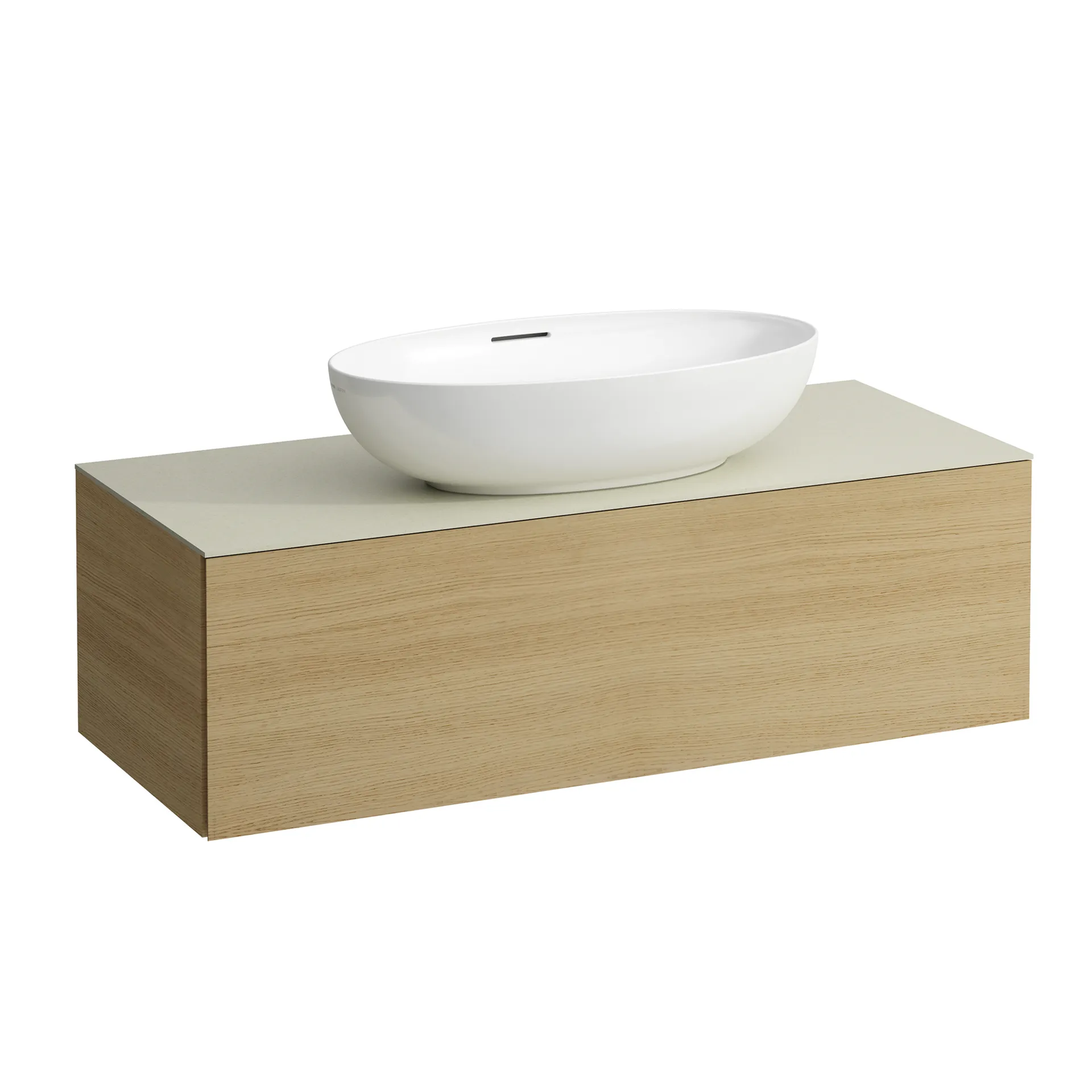 Laufen Schubladenelement „Ilbagnoalessi“ 1200 × 370 × 500 mm Eiche hell, mit Hahnlochbohrung, mittig Laufen Schubladenelement „Ilbagnoalessi“ 1200 × 370 × 500 mm Eiche hell, mit Hahnlochbohrung, mittig