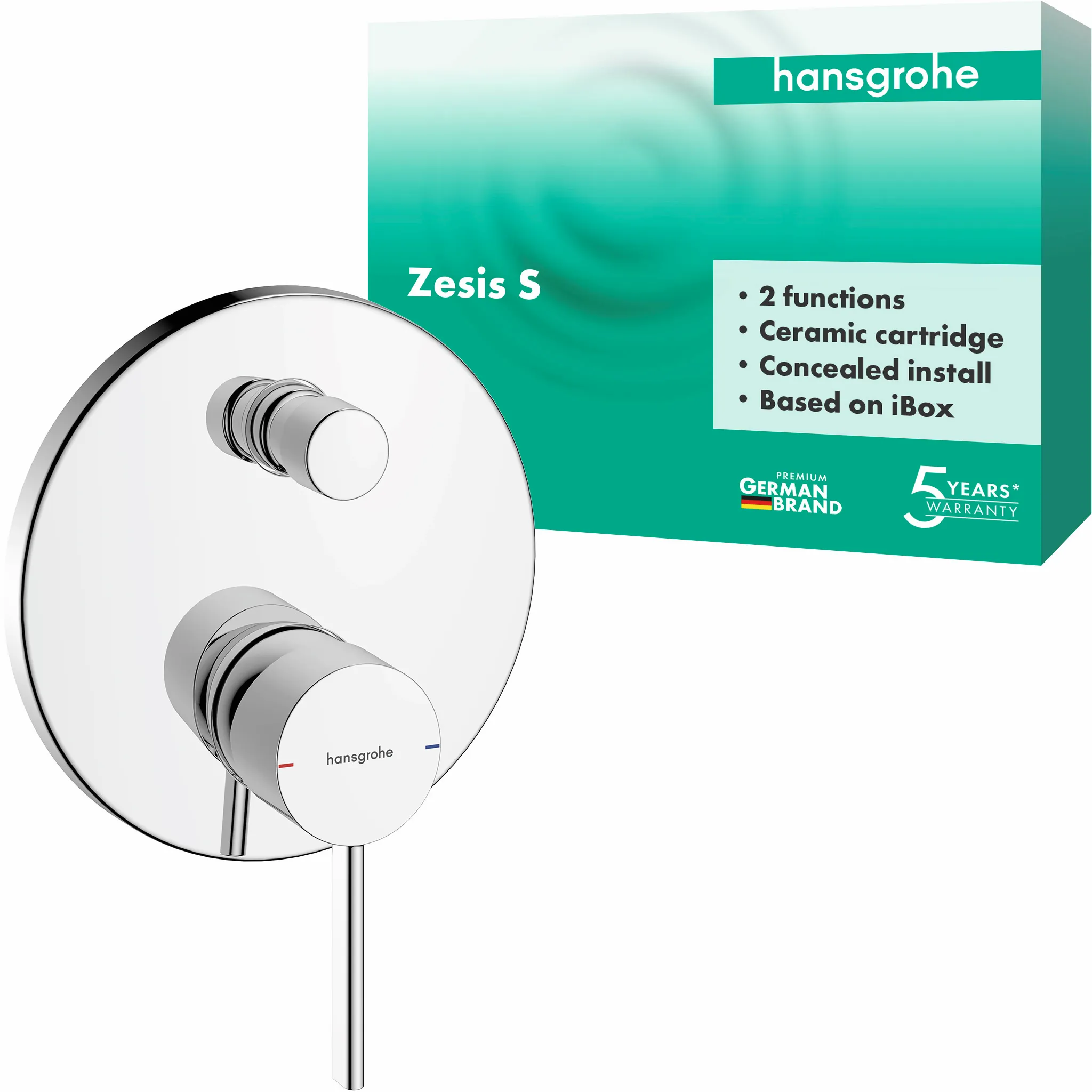 Hansgrohe Zesis S Einhebel-Wannenmischer Unterputz für iBox universal, Chrom