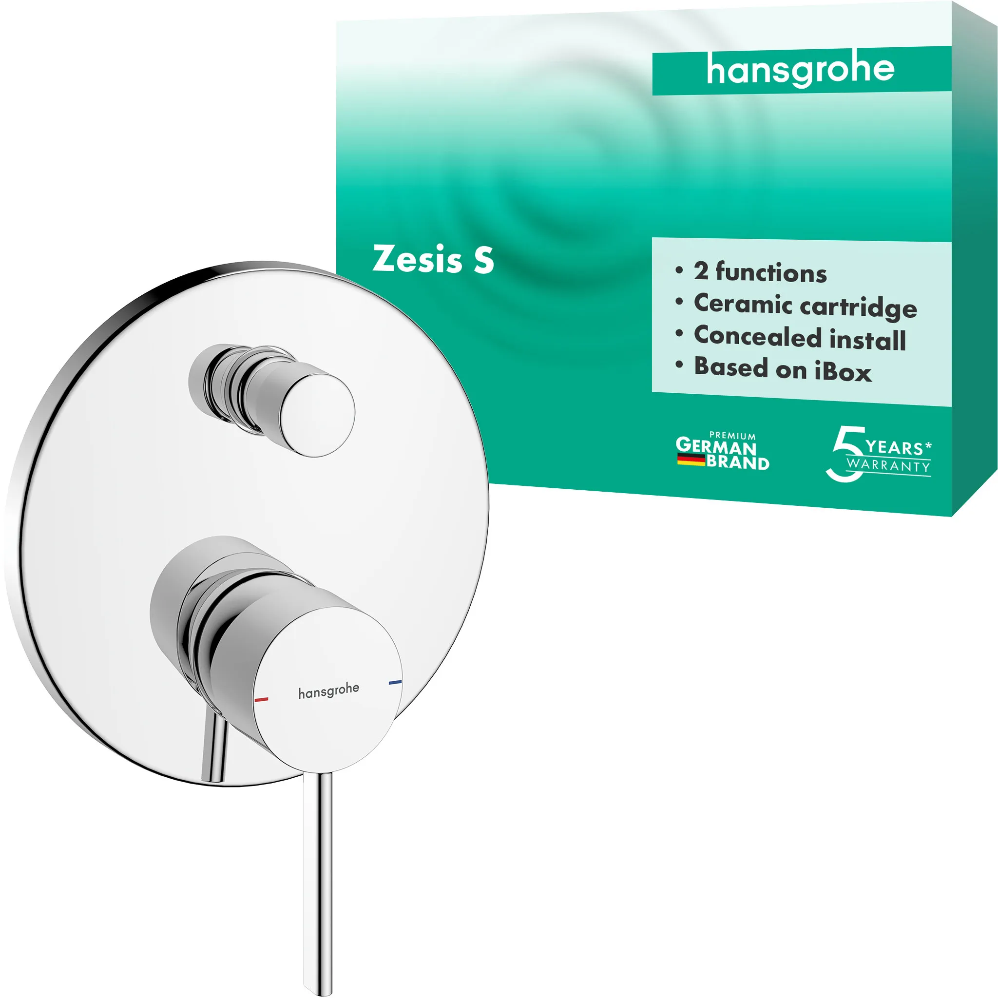 Hansgrohe Zesis S Einhebel-Wannenmischer Unterputz für iBox universal, Chrom Hansgrohe Zesis S Einhebel-Wannenmischer Unterputz für iBox universal, Chrom