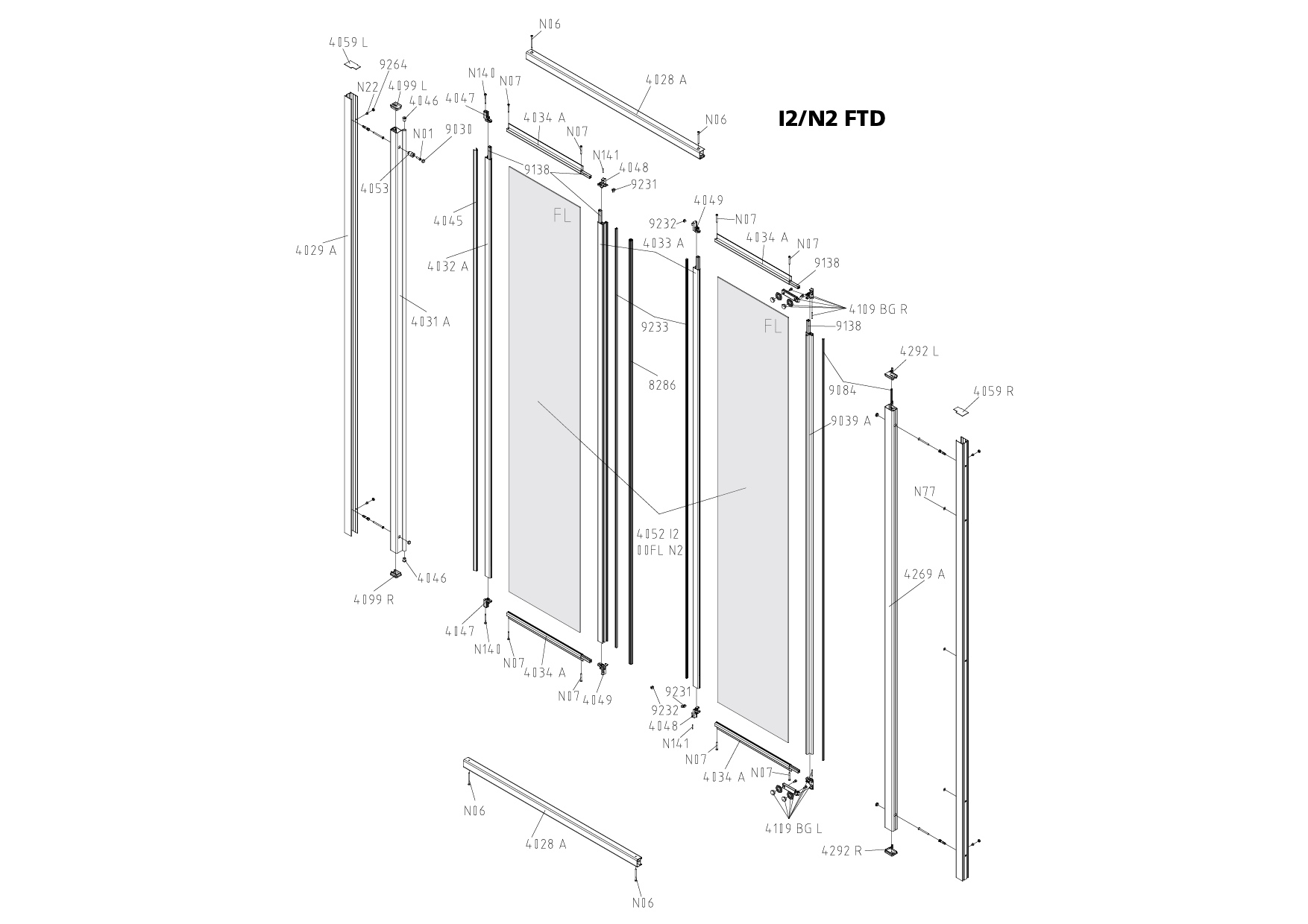 Kermi Duschtür Falttür für Nische und Ecke „IBIZA 2000“ 200 cm Glas SR Opaco, Profile Weiß (RAL 9016), Anschlag links und rechts, Falttür Kermi Duschtür Falttür für Nische und Ecke „IBIZA 2000“ 200 cm Glas SR Opaco, Profile Weiß (RAL 9016), Anschlag links und rechts, Falttür