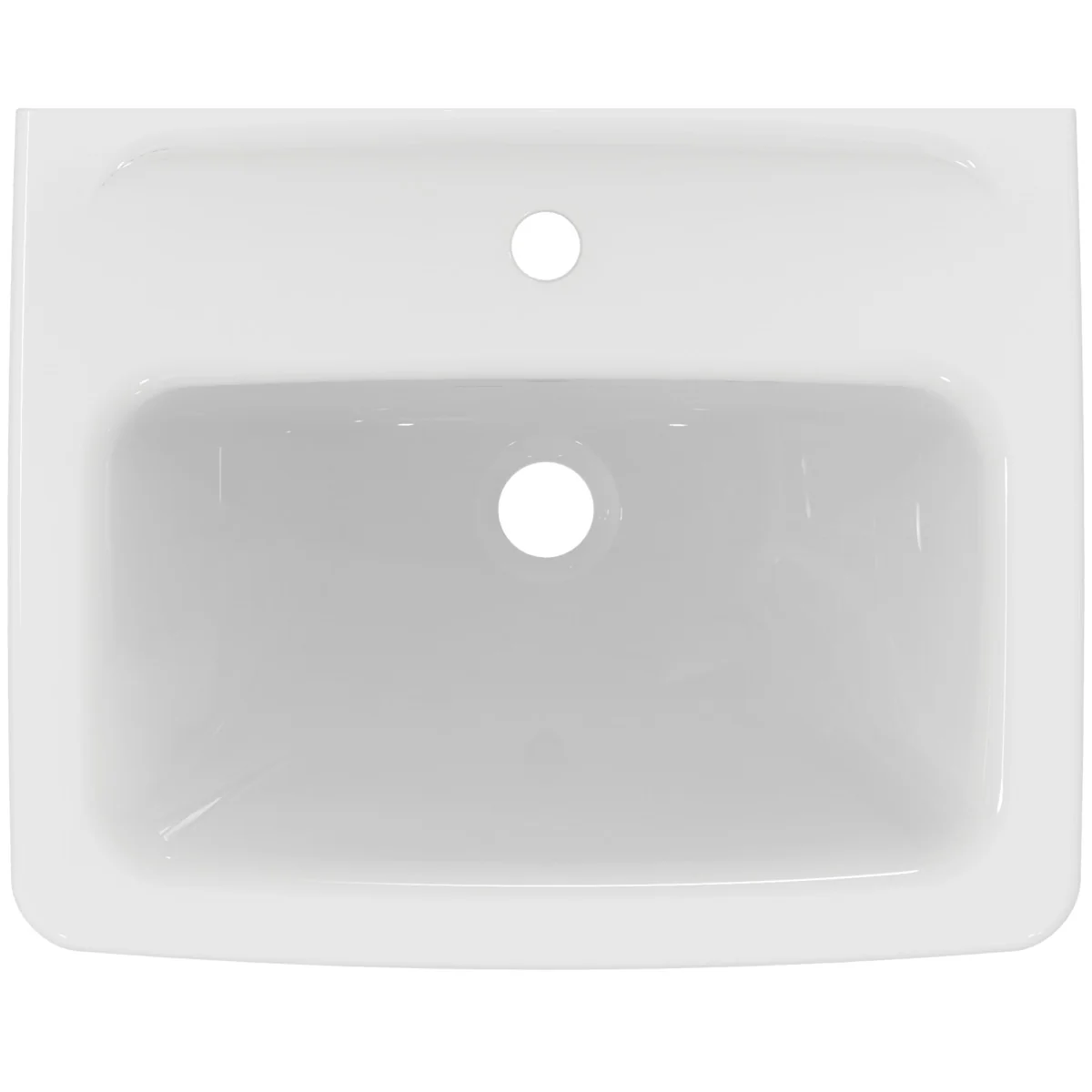 Ideal Standard Eurovit Waschtisch 55 cm, weiß mit Hahnloch und Überlauf Ideal Standard Eurovit Waschtisch 55 cm, weiß mit Hahnloch und Überlauf