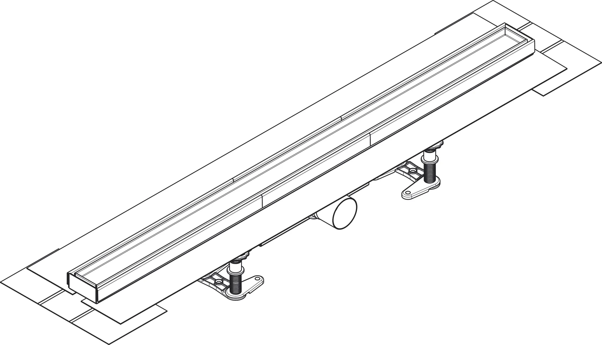 Hansgrohe RainDrain Compact Komplettset Duschrinne 900 befliesbar Hansgrohe RainDrain Compact Komplettset Duschrinne 900 befliesbar