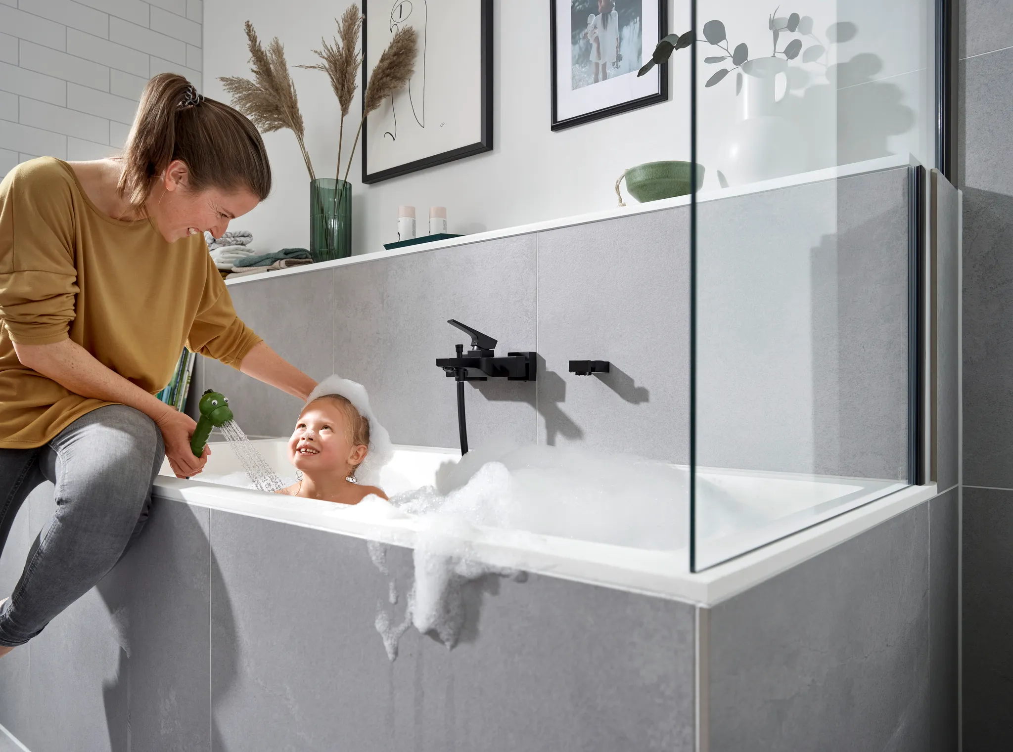 Hansgrohe Jocolino Kinderhandbrause Krokodil 2jet, grün