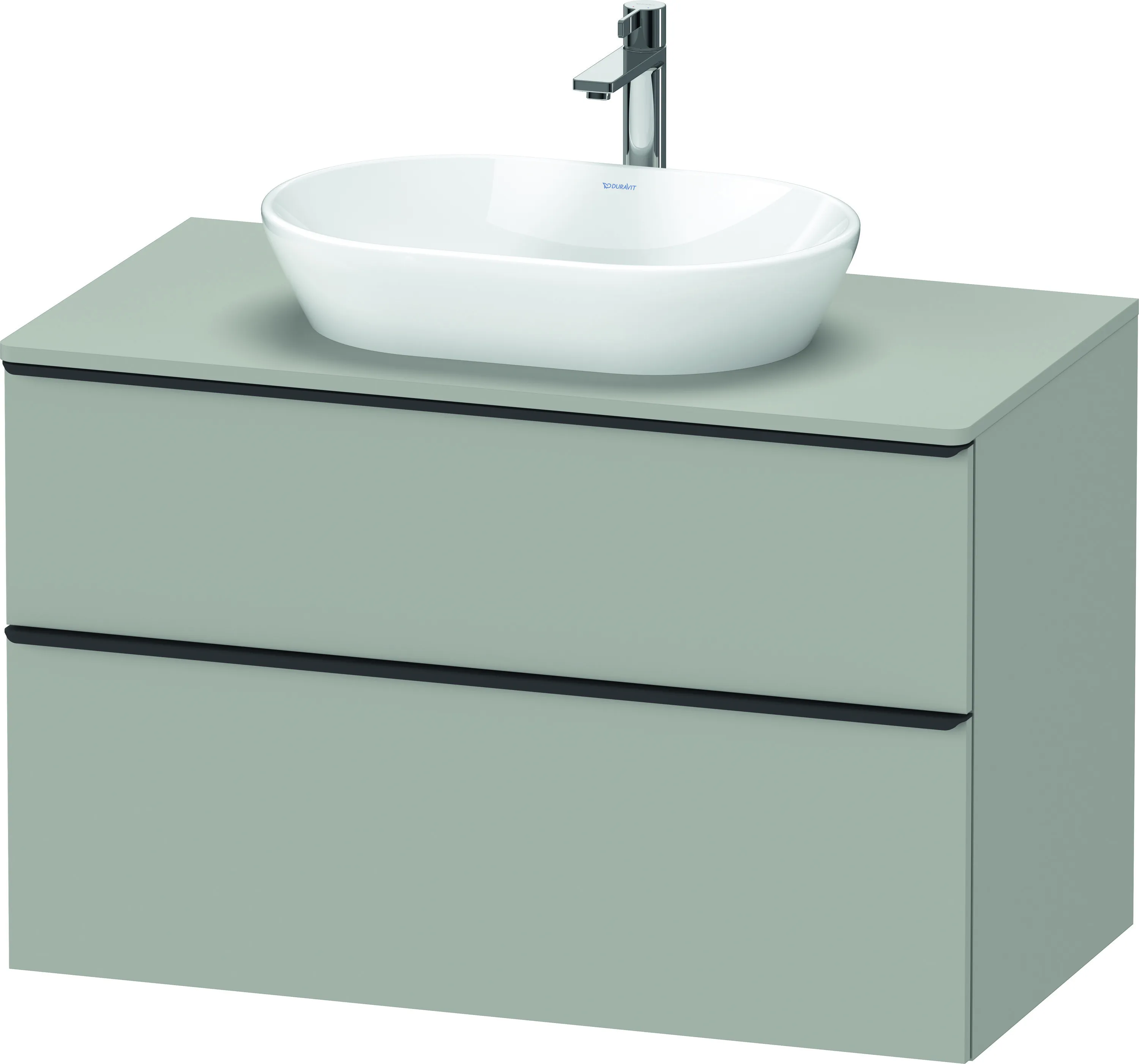Duravit Waschtischunterschrank wandhängend „D-Neo“ 100 × 66,4 × 55 cm Betongrau Matt