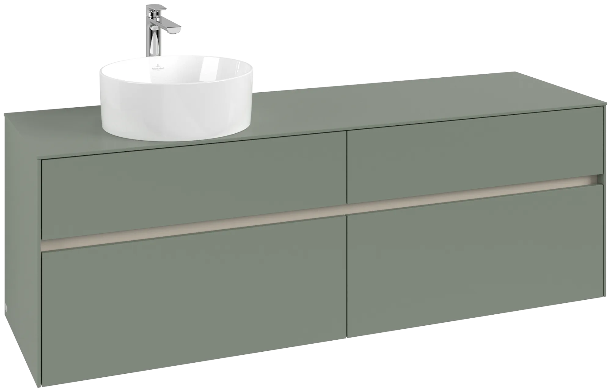 Villeroy & Boch Collaro Waschbeckenunterschrank C05000, 1600 x 548 x 500 mm, Soft Green