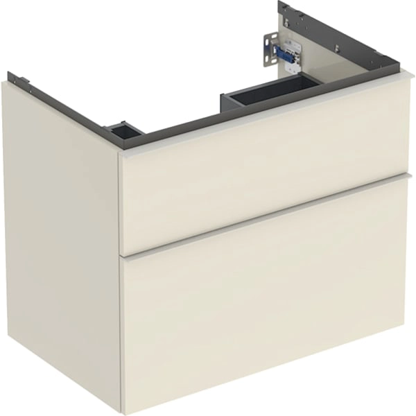 Geberit Waschtischunterschrank „iCon“ sand-grau / lackiert hochglänzend